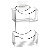 Suporte Porta Shampoo para Banheiro Aço Cromado Fixação Adesiva Utimil